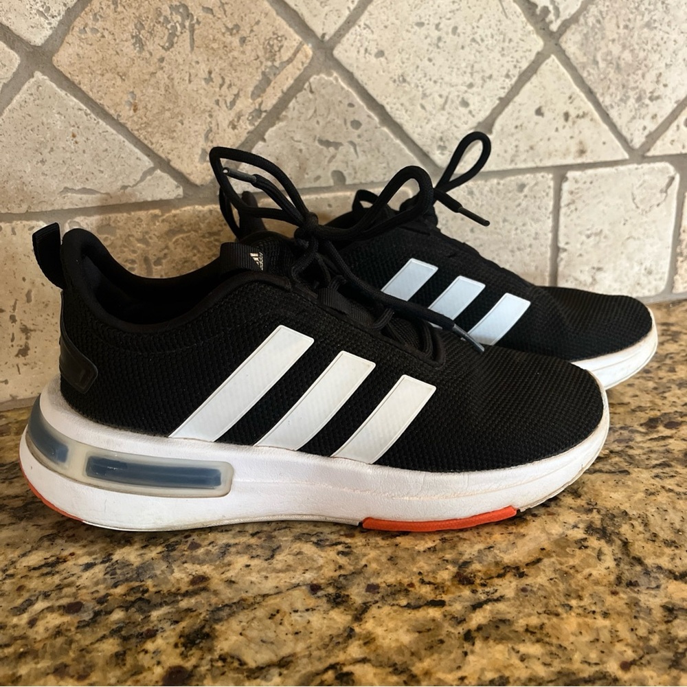 Barely Worn Adidas Black and White Athletic Shoes